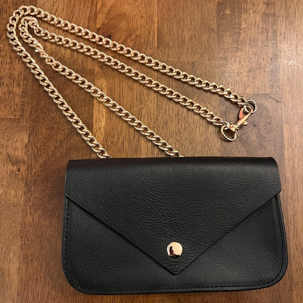 B-Low The Belt Black Leather Chain Belt Bag